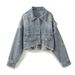 Women's Denim Long Sleeve Short Jacket - Urban Style Casual Coat For Everyday Wear (XS/S/M/L, Blue)_mkmklike.com