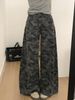 Retro Camouflage Wide-leg Jeans, Women's Jeans, High-waisted And Slimming, Suitable For Autumn And Winter Seasons._mkmklike.com