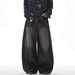 Men's Clothing Men's Black Wide Leg Retro Jeans Street Style Loose Fit American Clothing For Formal & Casual_mkmklike.com