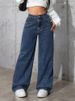 Women's Clothing Women's Stretch Denim Jeans - High Waist Loose Fit Comfortable Casual Pants For Work & Daily Wear (Dark Blue, Sizes 25-32)_mkmklike.com