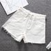 Women's Clothing Summer Denim Shorts For Women New Style Raw Edge Wide Leg Outer Wear Slim High Waist Thin A Line Hot Pants_mkmklike.com