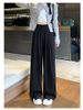 K Jeans, Women's Slim Fit, Loose Straight Leg, Oversized, Elastic Waist, Wide Leg Pants_mkmklike.com