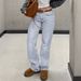Women's Clothing Stretch Solid Color Denim Pants 90s Boyfriend Style Retro Jeans_mkmklike.com