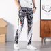 Men's Stretch Skinny Jeans With Artistic Graffiti Print - Trendy Streetwear Denim Pants For Casual & Urban Style_mkmklike.com