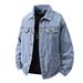 Men's Clothing New Workwear Embroidered Denim Jacket Fashionable Slim Fit Comfortable Long Sleeved Top Spring And Autumn Large Size Jacket For Men_mkmklike.com