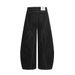 Loose Men's Denim Scimitar Pants Vibe Trend Deconstructed Patchwork Pleated Design Stitched Scythe Wide-Leg Trousers_mkmklike.com