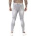 Men's Distressed Skinny Jeans Custom Made Rips Slightly Stretchy Slim Fit Denim_mkmklike.com