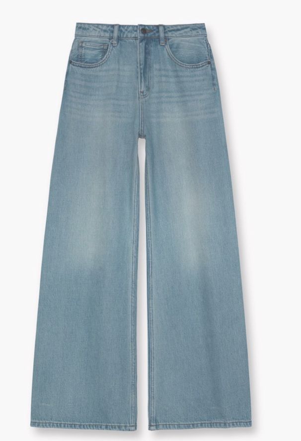 Women's Clothing High Waist Wide Leg High Count Cotton Jeans Retro Washed Loose Straight Trousers For Women_mkmklike.com