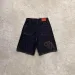 Men's Shorts Fashion Street Styl Harem Jeans COTTON Summer Harajuku Hip Hop Unisex Men Women Casual Loose Pant Dark Blue_mkmklike.com