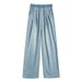 Women's Lyocell Tencel Jeans Summer Thin Loose Fit plus Size Straight Leg Wide Leg Pants for Curvy And Petite Figures_mkmklike.com