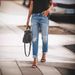 TUME European And American Foreign Trade Cross-border Exclusive Supply Ripped Non-stretch Vintage Fashion Women's_mkmklike.com