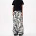 Streetwear Camo Cargo Jeans For Men - Relaxed Fit Straight Leg With Multiple Pockets, Summer Casual Pants, Cotton Comfort_mkmklike.com