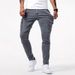 Men's Workwear Jeans With Multiple Pockets - Durable & Stylish Casual Trousers For Everyday Wear, Comfortable Fit For All-Day Use_mkmklike.com