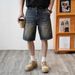 Men's Distressed Denim Shorts – Vintage-Inspired Destroyed Hem Cargo Shorts With Raw Edge Detail – Slim Fit 5-Inch Inseam (28-36)_mkmklike.com