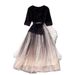 Women's Clothing new mesh dress female design sense splicing slim waist medium length first love fairy dress_mkmklike.com