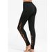 Lace Splice Sexy Slim Fit Sports Casual Yoga Bottom Leggings_mkmklike.com