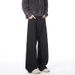 American-style Cleanfit White Curved Hem Jeans For Men, Trendy New High Street Style, Loose Straight Wide-leg Trousers_mkmklike.com