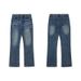Men's Clothing Men's | American Retro Light Blue Washed Distressed Style Slightly Flared Cleanfit Jeans_mkmklike.com