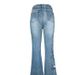 Women's Clothing High-Waisted Flared Jeans – Vintage Stretch Denim & Comfort Fit (S-5XL, Classic Blue)_mkmklike.com