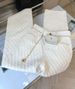 Fashion Checkered White Straight Leg Jeans For Women - Loose Fit High Waist Wide Leg Trousers With Flowy Hem_mkmklike.com