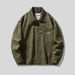 Lunar Apex Autumn Pure Cotton Workwear For Men Loose Brand Ins Large Size Top Men's Turn-Down Collar Casual Jacket Trendy_mkmklike.com