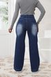 Women’s High-Waisted Flared Jeans – Winter Warm Fleece-Lined Denim Pants, Stretch Comfort, Washed Vintage Look (Sizes S-2XL, Navy/Blue)_mkmklike.com