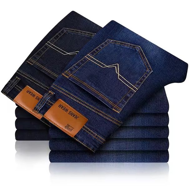 Wholesale Unisex Plus Size Men's Jeans Long Pantalon Goods Denim With Slim Straight Leg Casual Style Pants_mkmklike.com
