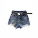 Women's Dark Denim Shorts European Style Ripped Frayed Hem Slimming Wide Leg A-Line Hot Pants Summer 2026 Versatile Clothing_mkmklike.com