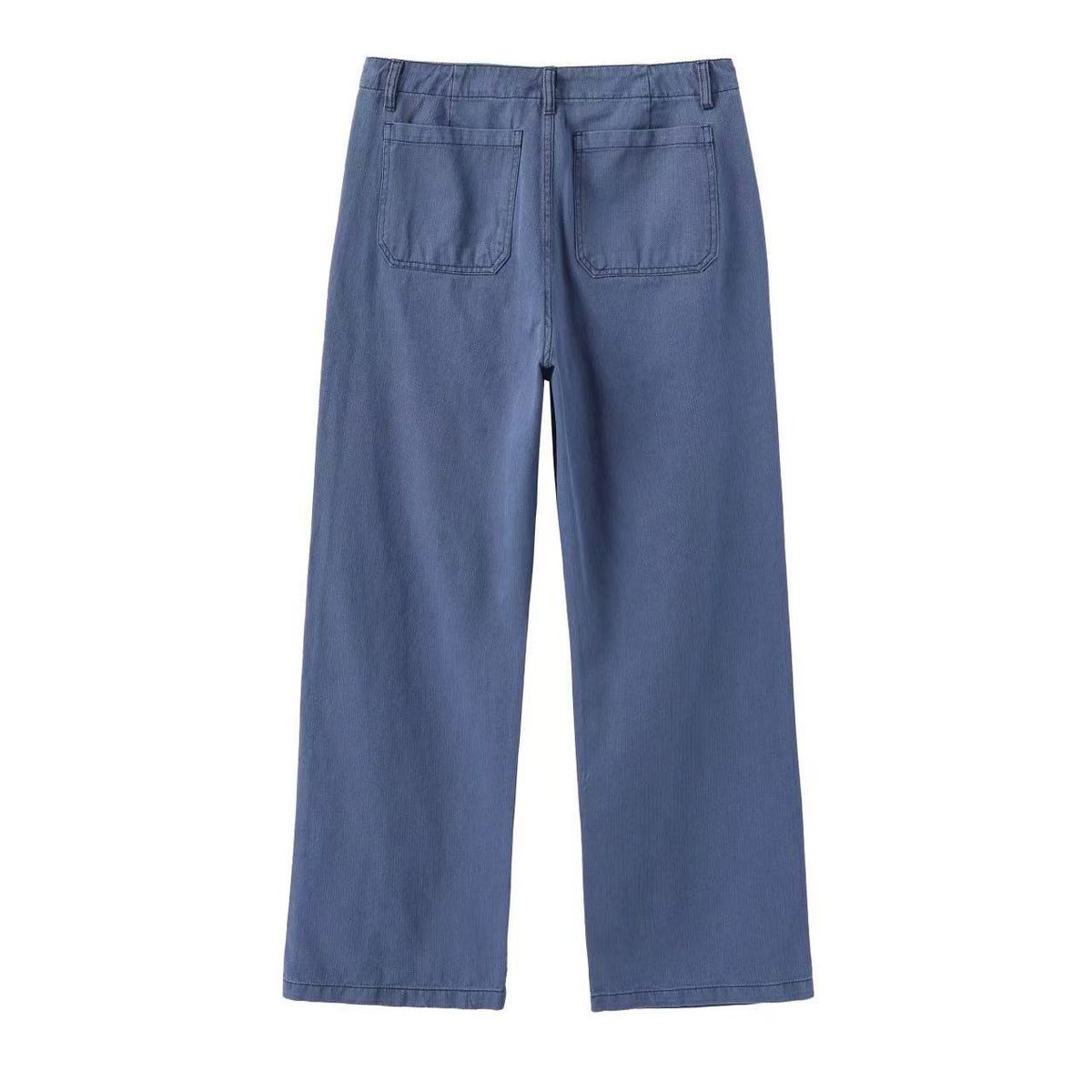 Men's Clothing Independent French Work Pants Baggy Version Commuter Straight Wide Leg Jeans Blue Vintage Cleanfit_mkmklike.com
