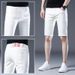 Men's Clothing Simple White Denim Shorts For Men Summer Thin Style Slim Fit Trendy Brand Color Clothing For Formal & Casual_mkmklike.com