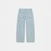 Women's Straight Leg High Waisted Patchwork Jeans Washed Denim Baggy Pants European American Style_mkmklike.com