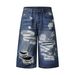 Men's Clothing Ripped Jeans Loose Lazy Feeling Trousers_mkmklike.com