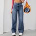 Casual Wide Leg Women's Jeans Fashionable Style In Stock_mkmklike.com