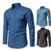 Pulse European And American Autumn New Long Sleeve Casual Multi-Pocket Denim Cardigan Shirt Cross-Border Men's Clothing_mkmklike.com