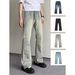 American Street Wash Versatile Micro Flared Jeans, Distressed Zipper Casual Pants, Vibe Trendy Pants_mkmklike.com