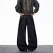 Korean Style Letter Print Jeans For Men - Streetwear Hip Hop Straight Leg Denim Pants (Black, S-3XL)_mkmklike.com