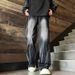 American Retro High Street Pants Autumn And Winter Trendy Brand Design Sense Tie-dye Gradual Change Wide-leg Pants Men's Loose Straight Jeans_mkmklike.com