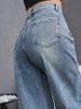 Women’s Extra Long Flared Jeans – Spring High-Waisted Wide Leg Denim Pants (Sizes 25-32, Vintage Blue Wash, Office & Casual Styling)_mkmklike.com