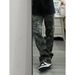 Men's Vintage Camo Cargo Jeans – Straight-Leg Workwear Denim Pants With Distressed Wash & Utility Stitching_mkmklike.com