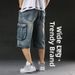 Men's Utility Denim Shorts – 5-Pocket Workwear Cargo Shorts With Relaxed Straight Fit | Durable Cotton For Summer & Travel"_mkmklike.com