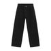 Men's Korean Style Washed Denim Jeans - Classic Straight Leg With Fleece Lining & Elastic Waist For Winter Comfort_mkmklike.com