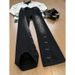 Men's Straight Leg Loose Trousers Buttonhole Embroidered Diagonal Cut American High Street Trendy And Versatile Flared Trousers_mkmklike.com
