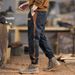 Stretch Jeans Men's Loose Casual Long Pants Tide Harlan Tights_mkmklike.com