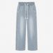 Laike Men's Washed Jeans Summer Style Loose Straight Leg Casual Pants Trendy Versatile Denim_mkmklike.com