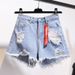 Women's Clothing Loose Wide Leg Hot Pants Light Colored Women's Denim Shorts Slim Girls Shorts_mkmklike.com