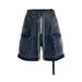 Men's Clothing Denim Shorts Men's Summer Style Trend Loose Cropped Pants Fat Men's Mid Length Pants_mkmklike.com