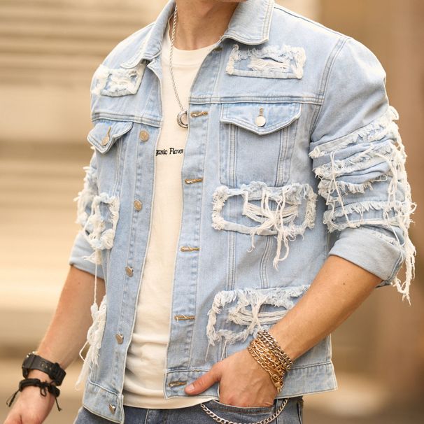 Spring Autumn Fashion Jacket, Loose And Trendy Teenage Denim Korean Version Men's Jacket_mkmklike.com