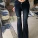 Deadly V Waist Fixed Hip Enhancing Flared Jeans Blue Black for Women Pear Shaped Figures Perfect Waist to Hip Ratio_mkmklike.com