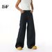 EF JEANS | 2025 Spring New American Simple Blue Pendant Wide Leg Pants Loose Denim Floor Pants_mkmklike.com