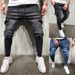 Men's Clothing New European And American Men's Hip Hop Washed Casual Sports Pants Cuffed Jeans K137_mkmklike.com